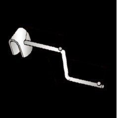 SG50 Stepped Arm - Use with Oval Rear Support Bar - Chrome - 300mm