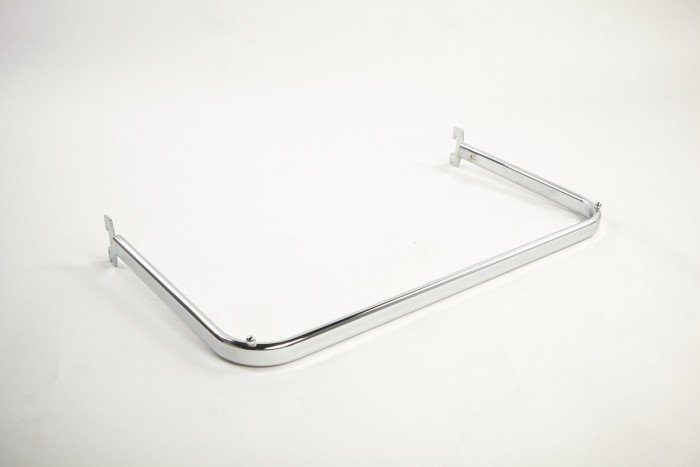 SG50 Garment Rail (D Rail) Chrome 1000 350 1 D Rails