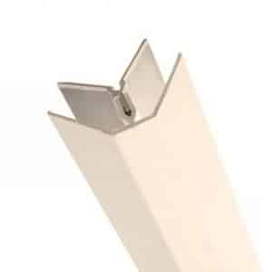 SQF189 Flat Quadrant Section for Slatwall Panels - Cream 4 Flat Quadrant Slatwall Edge - Cream