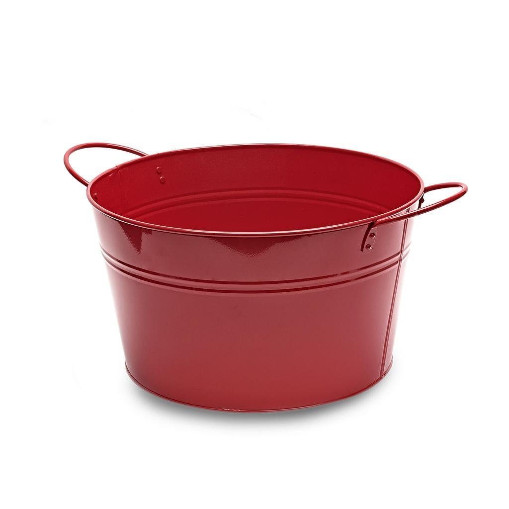 MT020 - Large red round metal tub 1 Display Tubs