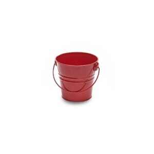 MT025 Small red metal bucket