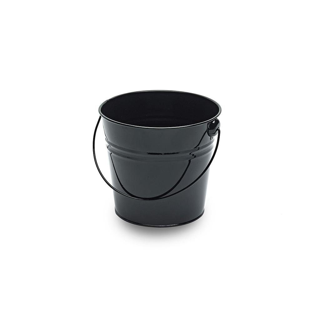 MT031 - Medium black metal bucket 1 MT031 Medium black metal bucket