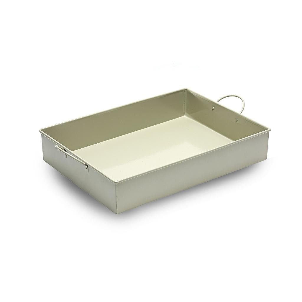 MT042 - French grey shallow metal tray 1 MT042 - French grey shallow metal tray
