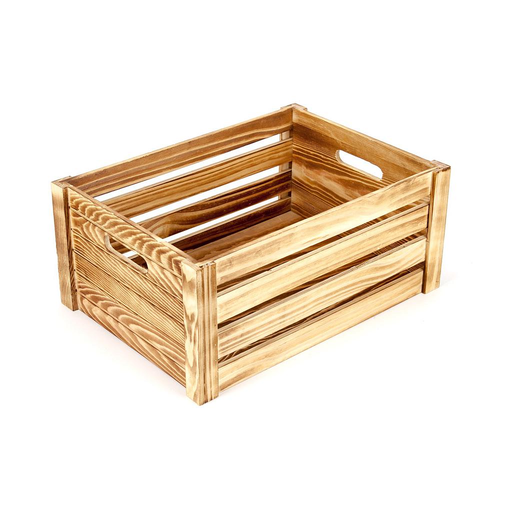 ST092 - Large Wooden Crate - Burnt Finish 1 Display Crates