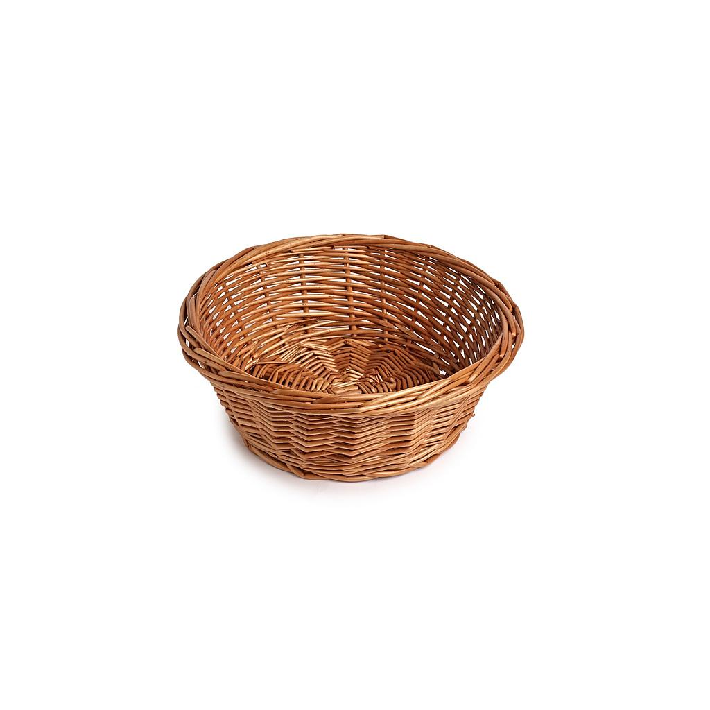 TR111 - Round Wicker Basket 1 TR111 Buff round wicker tray