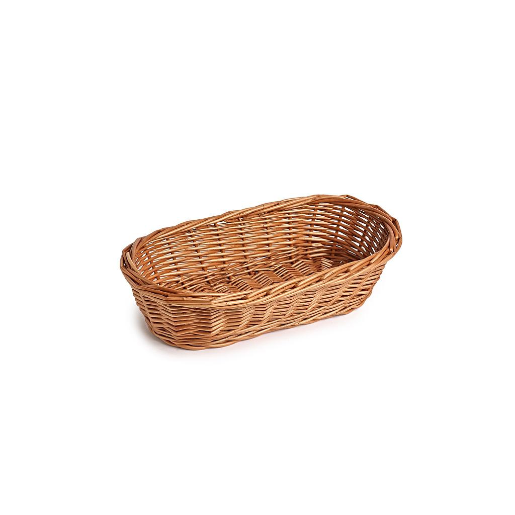 TR112 - Oval Wicker Basket 1 TR112 Buff Oblong Wicker Tray