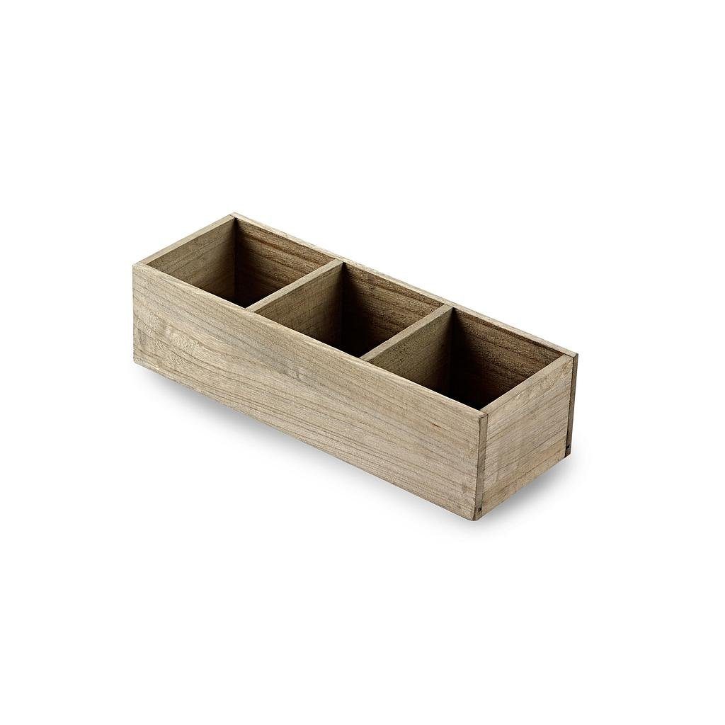 TR242 - Wooden Storage Box with Dividers 1 TR242 Wooden box with 3 compartments