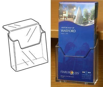 LD4091 - Hot Spot Leaflet Dispenser - Hangs Below Shelf - A5 Portrait 2 Hot Spot Leaflet Dispensers