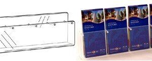 LD4431 - 4 Section Leaflet Dispenser - Wall Fix: A5 Port - 670mm (W) x 160mm (H) x 48mm (D)