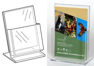 LD4520 - Freestanding - Traps One Leaflet Permanently: 1/3 A4 Port - 110mm (W) x 220mm (H) x 28mm (D) 1 LD4520 - Freestanding - Traps One Leaflet Permanently: 1/3 A4 Port - 110mm (W) x 220mm (H) x 28mm (D)