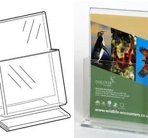 LD4522 - Freestanding - Traps One Leaflet Permanently: A4 Port - 216mm (W) x 300mm (H) x 28mm (D)