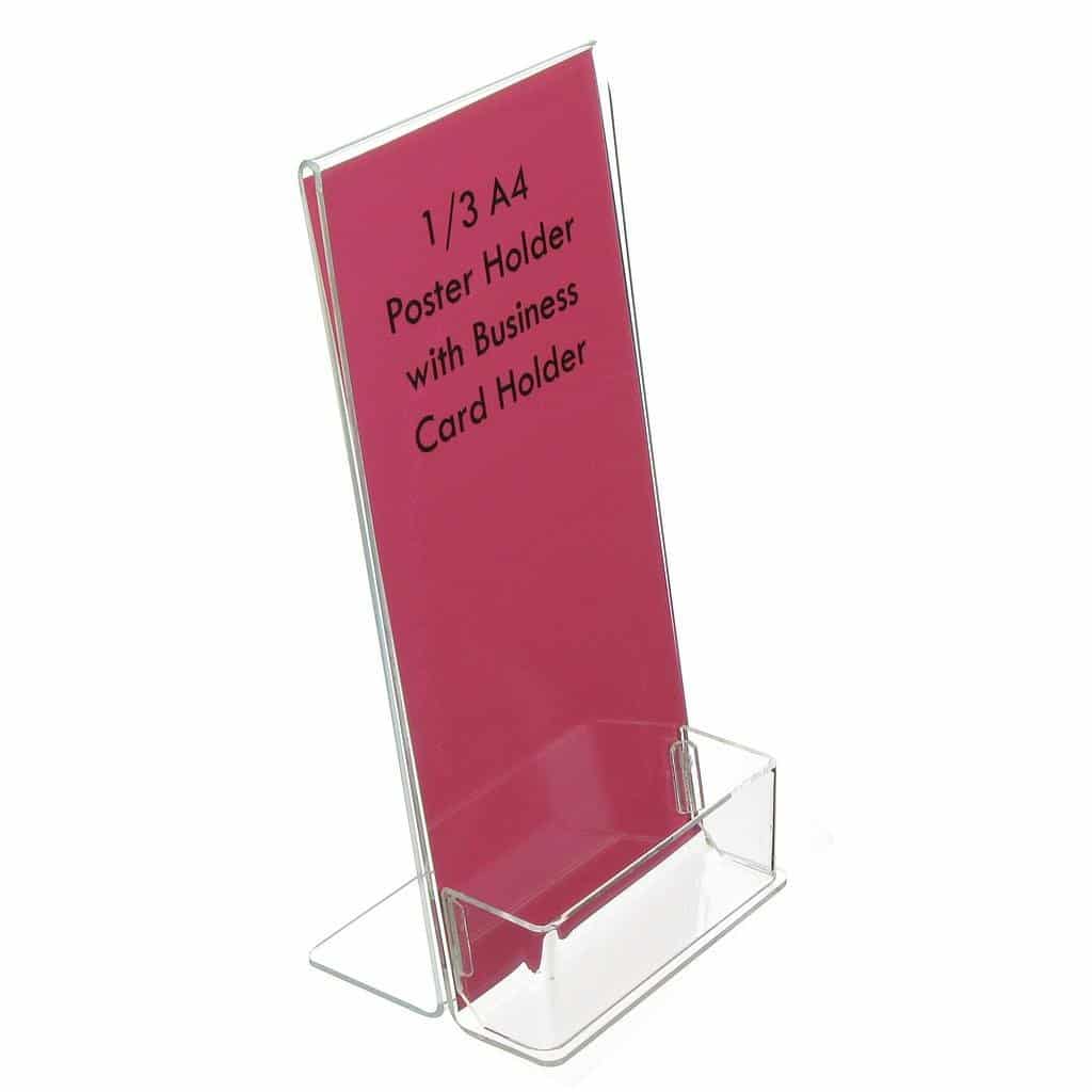 LD4525 - 1/3 A4 Poster Holder with Business Card Holder 1 LD4525 - 1/3 A4 Poster Holder with Business Card Holder