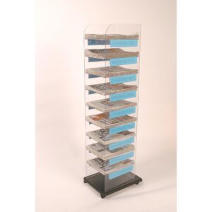 MD570 - Newspaper Display Stand 10 Tier - H1570mm W320mm D380mm