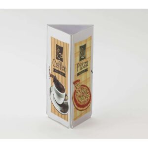PS8058 - Toblerone Menu Holder - 1/3 A4 Portrait