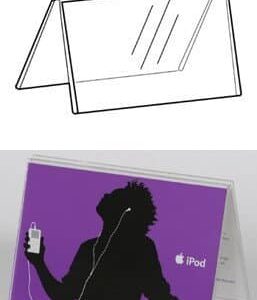 PS8213 - Tent Shaped Card Holder Double Sided: 1/3 A4 Land