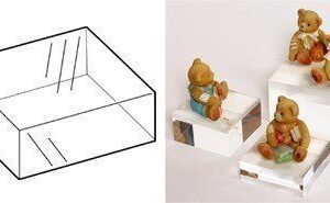 PS9272 - Solid Clear Acrylic Display Block: 100(w) x 50(h) x 100mm(d)