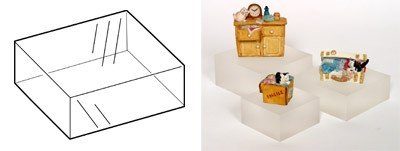 PS9364 - Solid Frosted Acrylic Display Block: 100(w) x 40(h) x 100mm(d) 1 PS9364 - Solid Frosted Acrylic Display Block: 100(w) x 40(h) x 100mm(d)