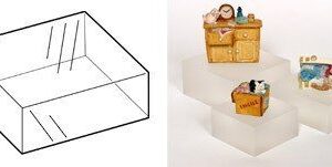 PS9365 - Solid Frosted Acrylic Display Block: 50(w) x 50(h) x 50mm(d)