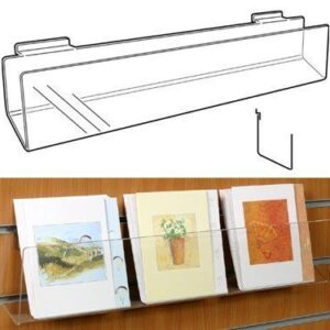 SL1002 - Slatwall Standard Card Rack: 800mm (W) x 100mm (H) x 75mm (D)