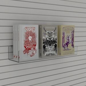 SL1070 - Acrylic Lipped Slatwall Shelf - W600mm