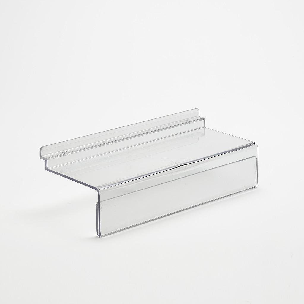 SL1288 - Slatwall Shelf With 50mm Ticket Holder: 250mm (W) x 50mm (H) x 80mm (D) 1 SL1288 - Slatwall Shelf With 50mm Ticket Holder: 250mm (W) x 50mm (H) x 80mm (D)