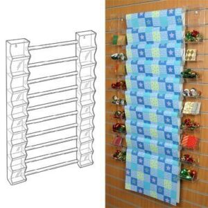 SL2600 - Giftwrap Tag and Ribbon Dispenser - Slat or Wall Fix: 10 bars - 800mm (W) x 1220mm (H)