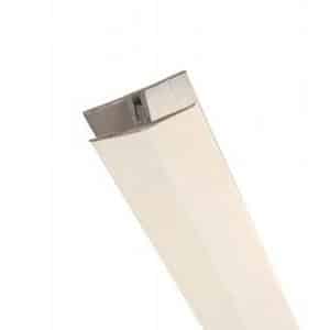 HS181 H Jointing Section for Slatwall Panels - Cream 4 H Section Slatwall Edge - Cream
