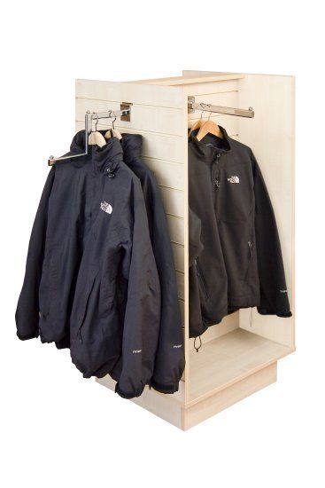 300 Series H - Style Gondola Slatwall Display - Lugano Oak - L120cm 1 300 Series H-Style Gondola Slatwall Display - Lugano Oak - L120cm