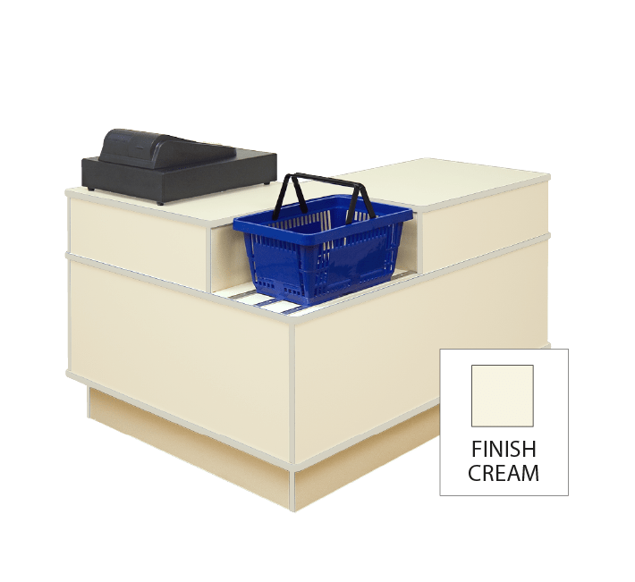 900 Series Checkout Counter - LH - Natural Cream 1 900 Series Checkout Counter-LH-Natural Cream