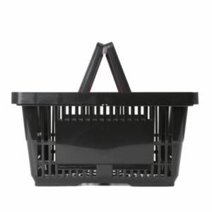Shopping Basket 22Ltr - Recycled Plastic - Black - Double Handle