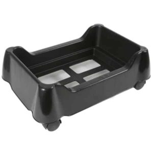 Shopping Basket Stacker with Wheels - Black Plastic