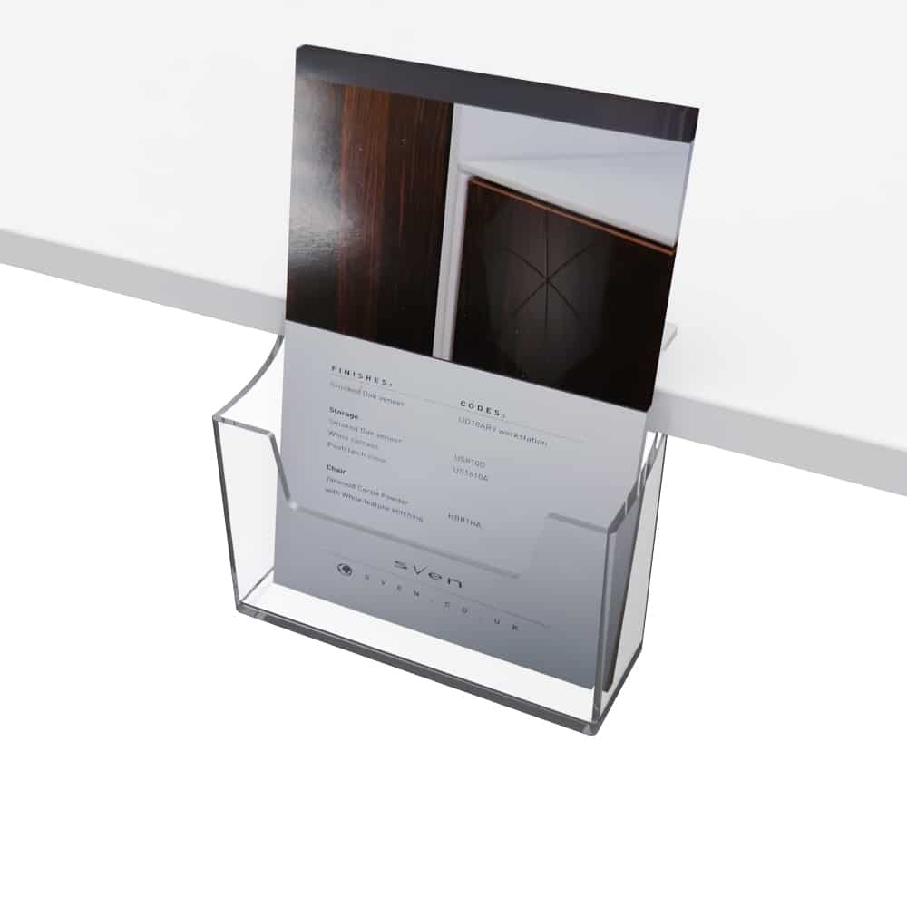 LD4091 - Hot Spot Leaflet Dispenser - Hangs Below Shelf - A5 Portrait 1 LD4091 Shelf-Edge Leaflet Holder - A5 Portrait
