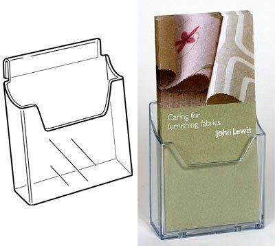 LD4095 - Hot Spot Leaflet Dispenser - Hooks Over Riser: 1/3 A4 P - 105mm (W) x 150mm (H) x 30mm (D) 1 LD4095 - Hot Spot Leaflet Dispenser - Hooks Over Riser: 1/3 A4 P - 105mm (W) x 150mm (H) x 30mm (D)