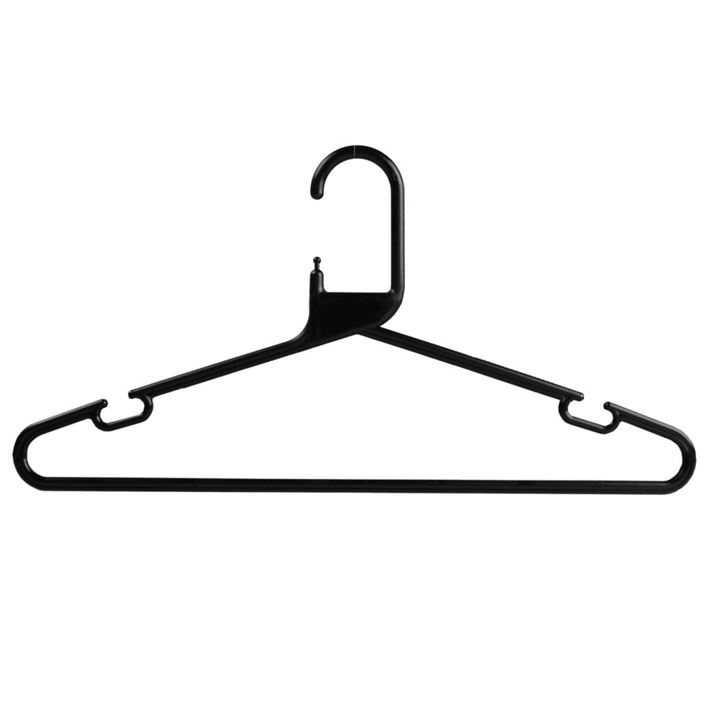 Light Duty Multi-Purpose Hanger - Black - Pack of 144 1 Light Duty Multi-Purpose Hanger (Pack of 144) in Black
