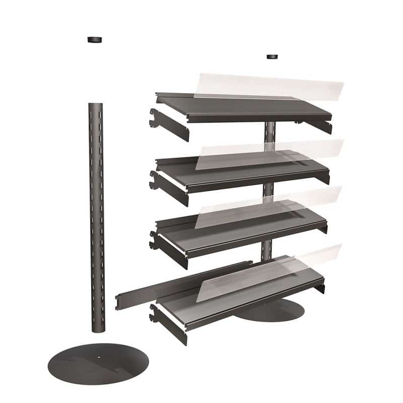 Evolve Q50i In-Queue Merchandising System with Shelves 2 Q50i Queue Merchandising with Shelves - Exploded