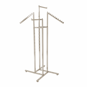 R103 - Waterfall Sloping & Straight Arm Clothes Rail in Chrome