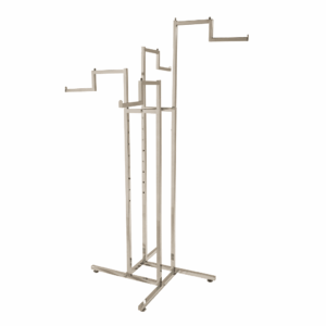 R105 - Stepped 4 Arm Clothes Rail in Chrome