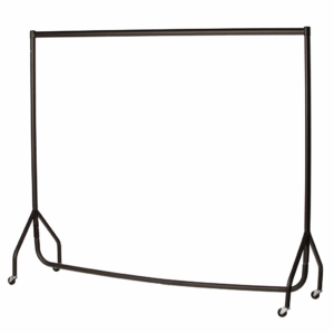 R1 Black Clothes Rail - Black Garment Rail