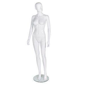 R314 Female Full Body Mannequin Abstract - Gloss White