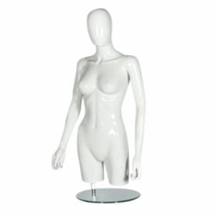 R362 Female Torso Egg Head With Arms Matt White