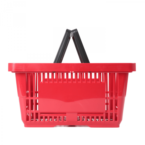 R209-PK10 - 21 Litre Plastic Shopping Baskets - Red - Pack of 10 1 R209-PK10 - 21 Litre Plastic Shopping Baskets - Red - Pack of 10