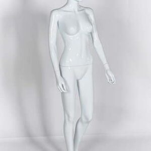 R307 Female Mannequin - Egg Head - Gloss White