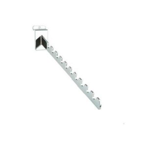 R531 - 10 Notch Garment Arm for Slatwall - 340mm / 13"
