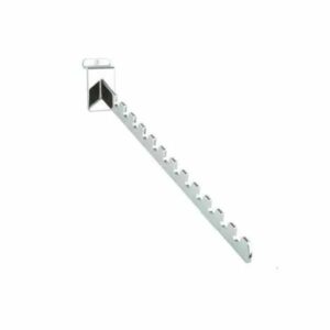 R532 - 12 Notch Garment Arm for Slatwall - 400mm / 16"