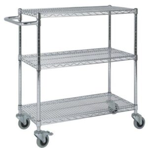Chrome Wire Shelving Catering Trolley