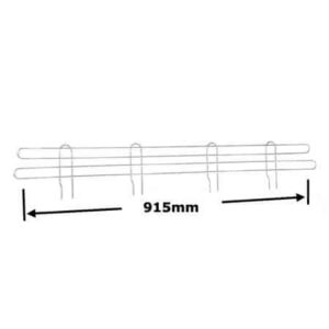R919 - 36" Heavy Duty Chrome Back & Side Ledge - 900mm