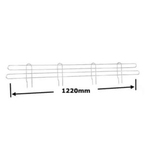 R920 - 48" Heavy Duty Chrome Back & Side Ledges - 1200mm