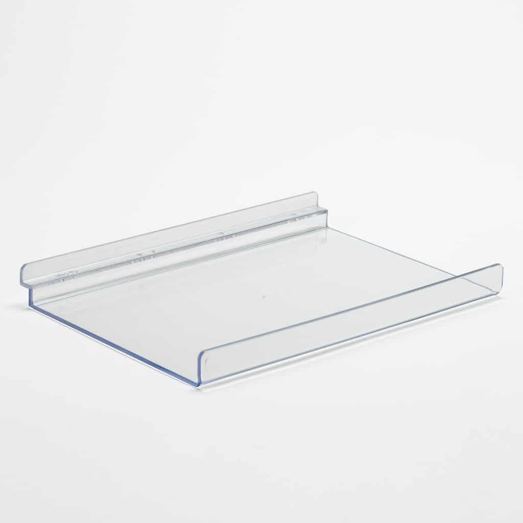 SL1286 - Flat Slatwall Shelf With Lip - W250mm x D160mm 1 SL1286 Slatwall Shelf