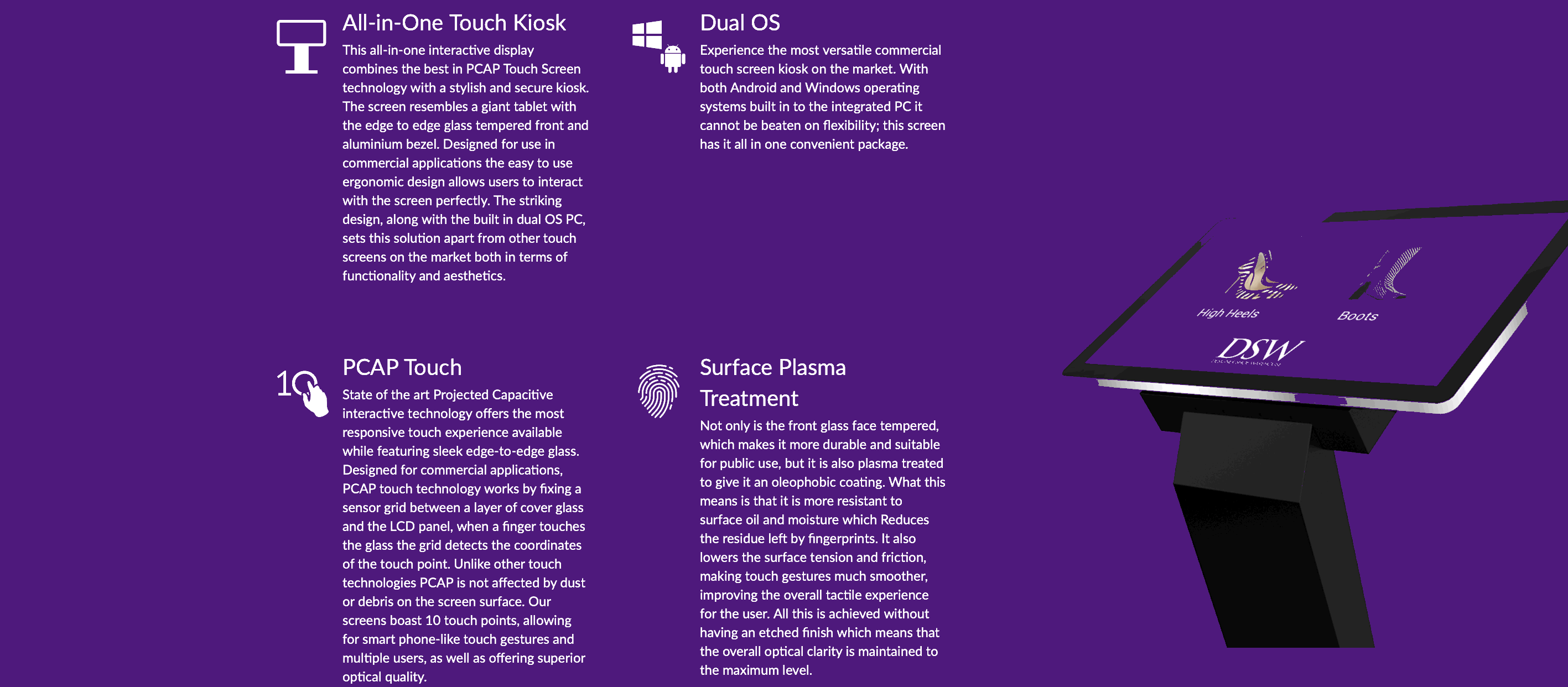 43" Android PCAP Touch Screen Kiosk - TAO43 4