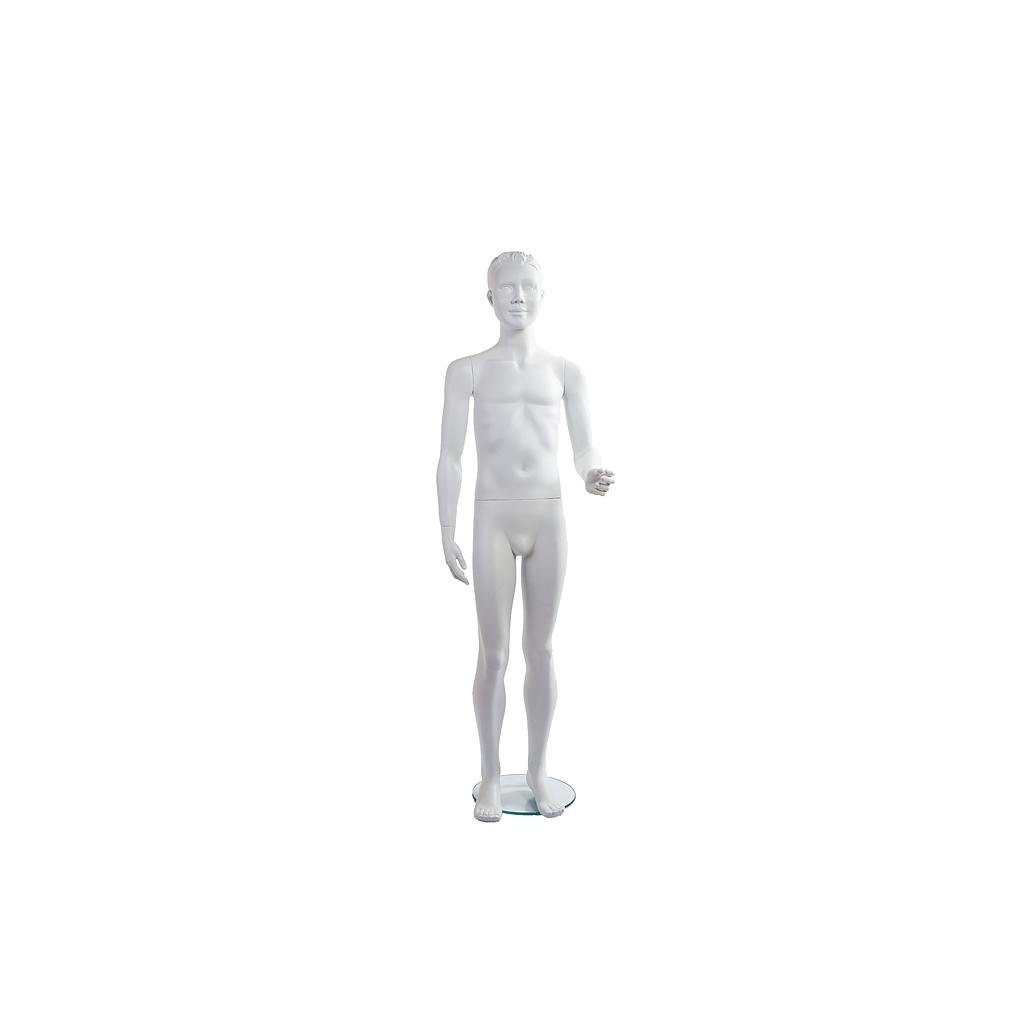 Boy Mannequin - Age 6 to 8 - Matt White 1 Boy Mannequin - Age 6 to 8 - Matt White